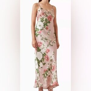 Reformation Pink Floral Parma Maxi Dress
